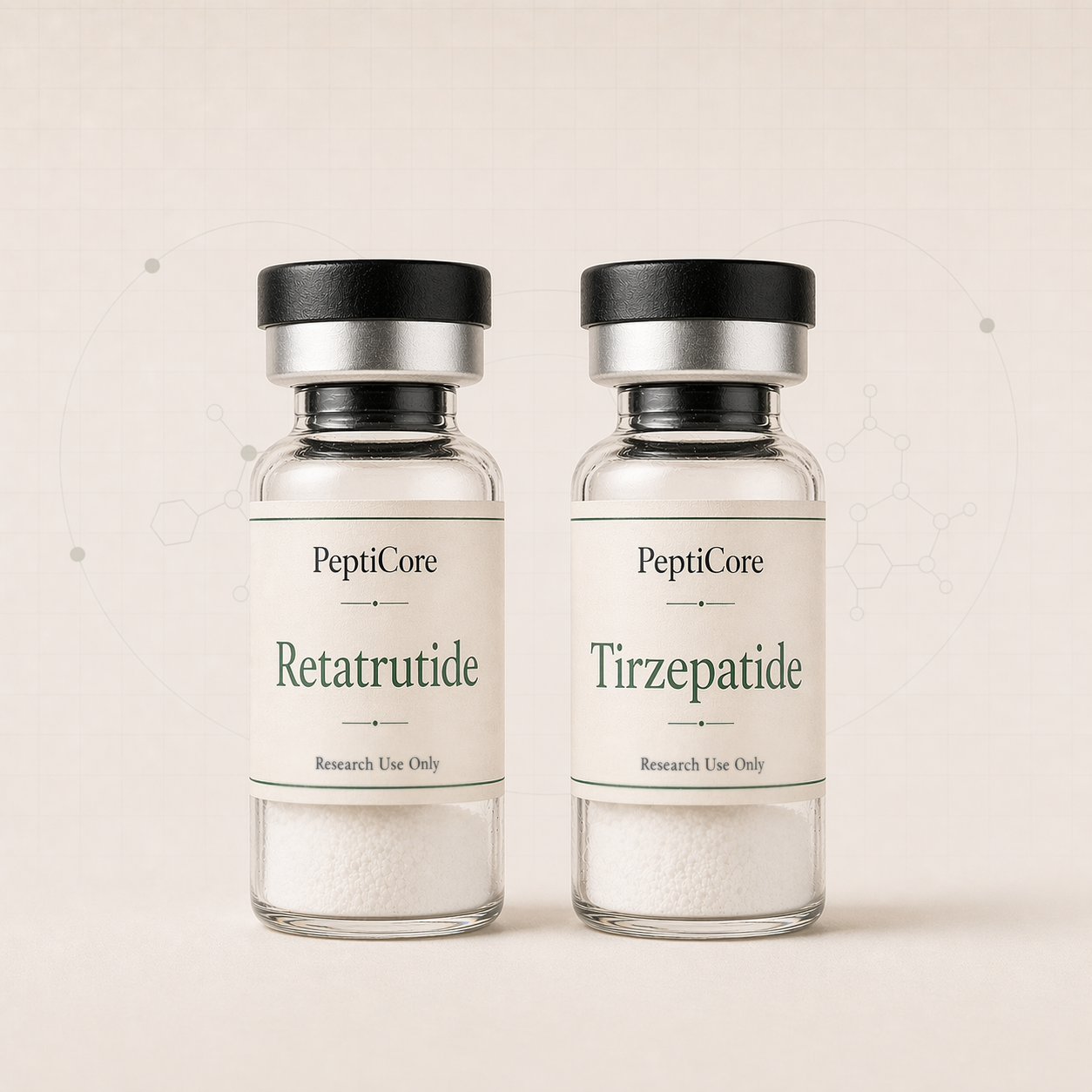 Retatrutide + Tirzepatide Combo research-use series vial